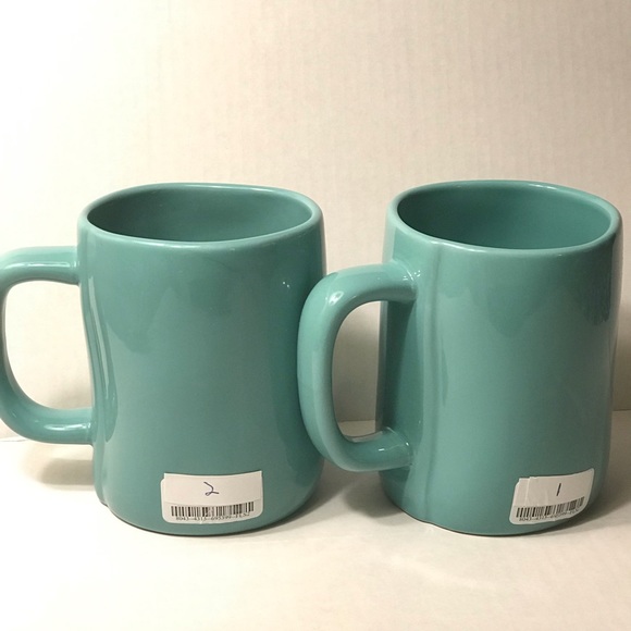 TWO (2) Rae Dunn Mama Bear Ceramic Mugs Teal Blue - Picture 2 of 14